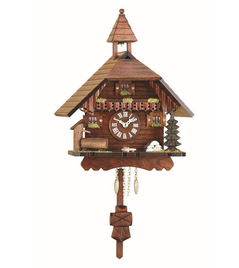 Trenkle Kuckulino Black Forest Clock Black Forest House with Quartz Movement and Cuckoo Chime TU 2034 PQ