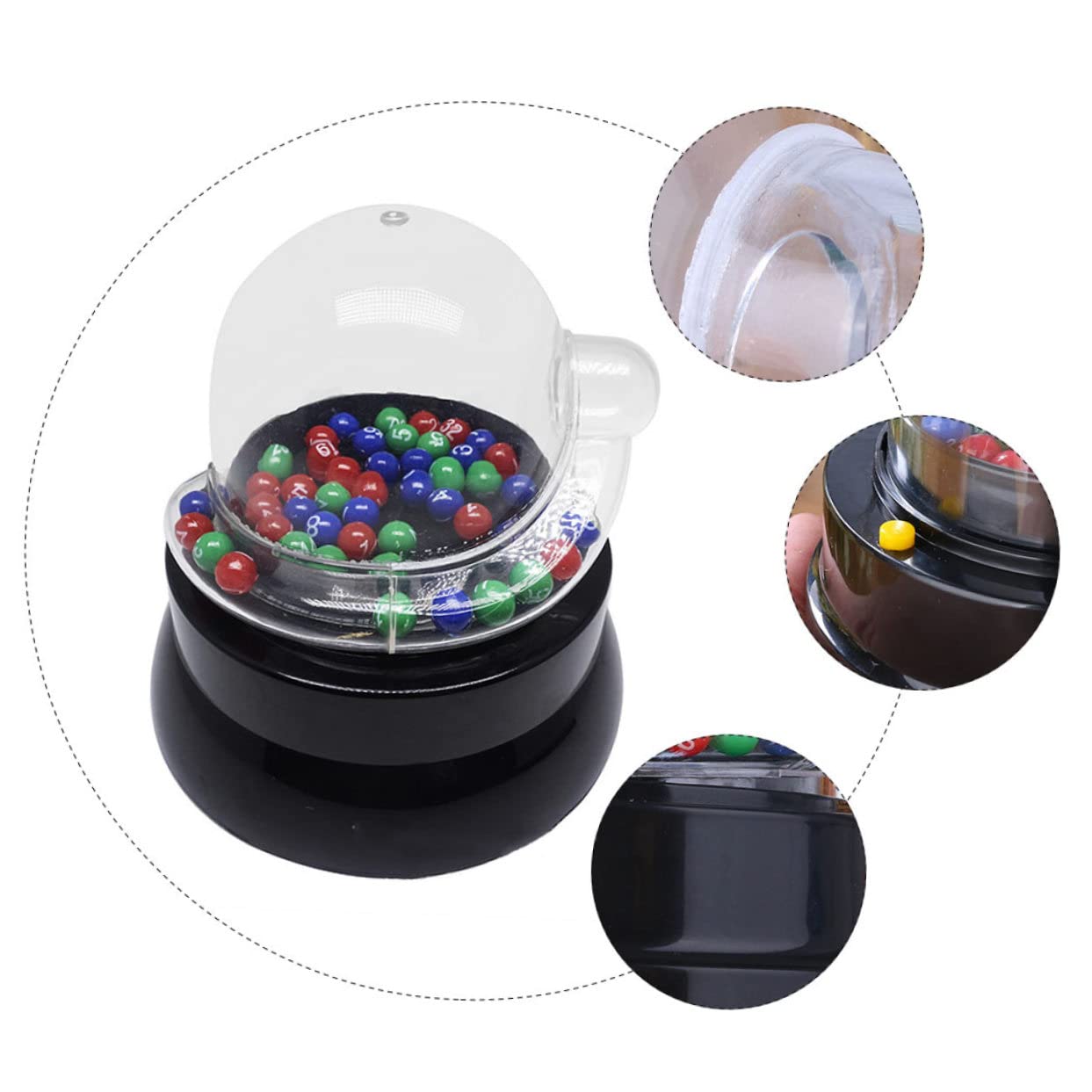 ifundom Machine à Loto Machine à Boules de Loterie pour Âges Variés Design Transparent Résultat Équitable Jeux de Société et Karaoké