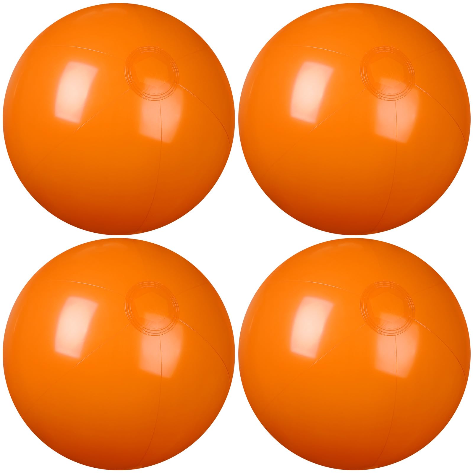 kymqlyw 4 Pcs Inflatable Beach Ball 24 inch Swimming Pool Balls Summer Outdoor Decor Ball Ornaments Floatable Ball for Swimming Pool Birthday Party Supplies (Orange)