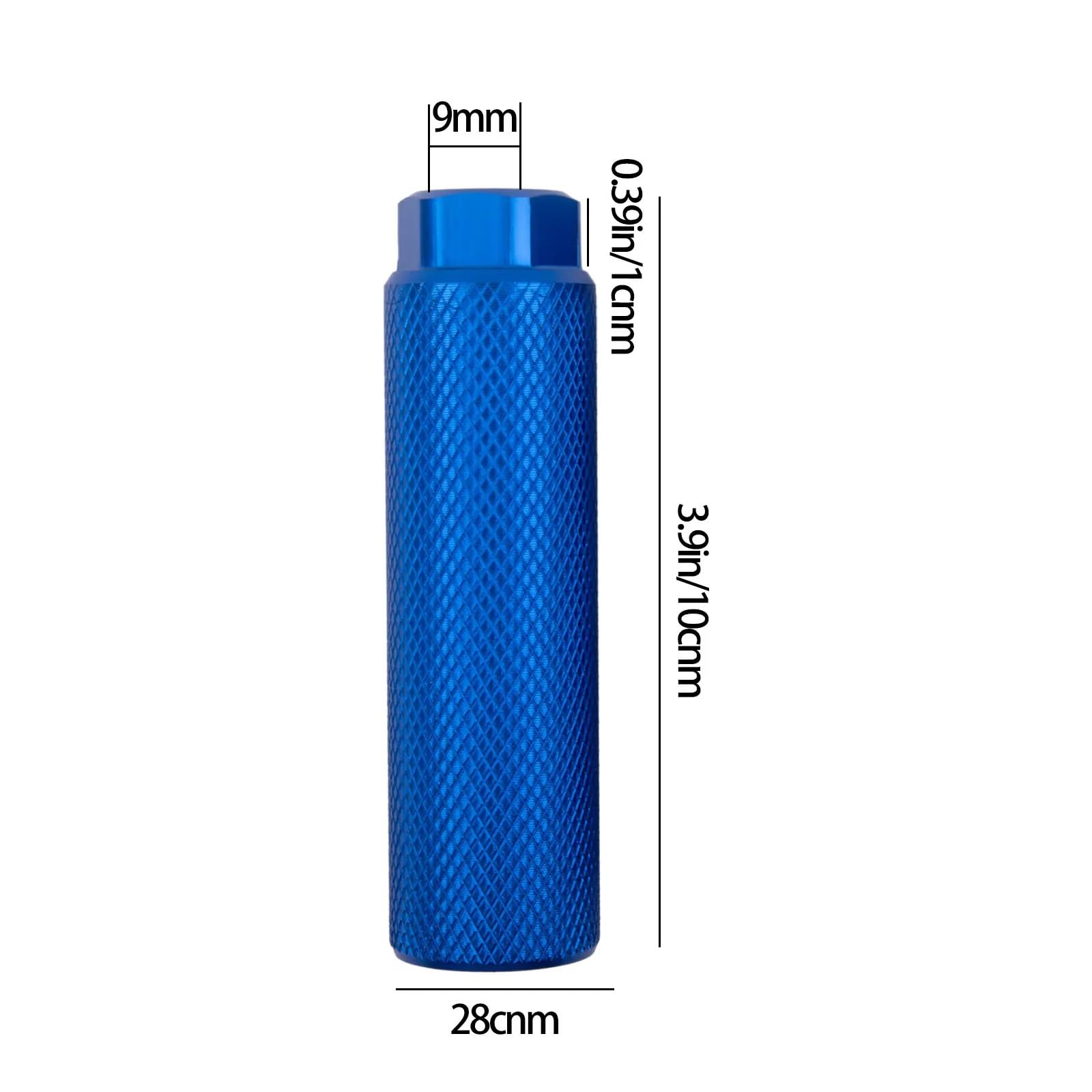 Paire De Piquets De Vélo Universels – Alliage Aluminium, 100x28mm, Axe 3/8 Pouces, Antidérapants, Bleu