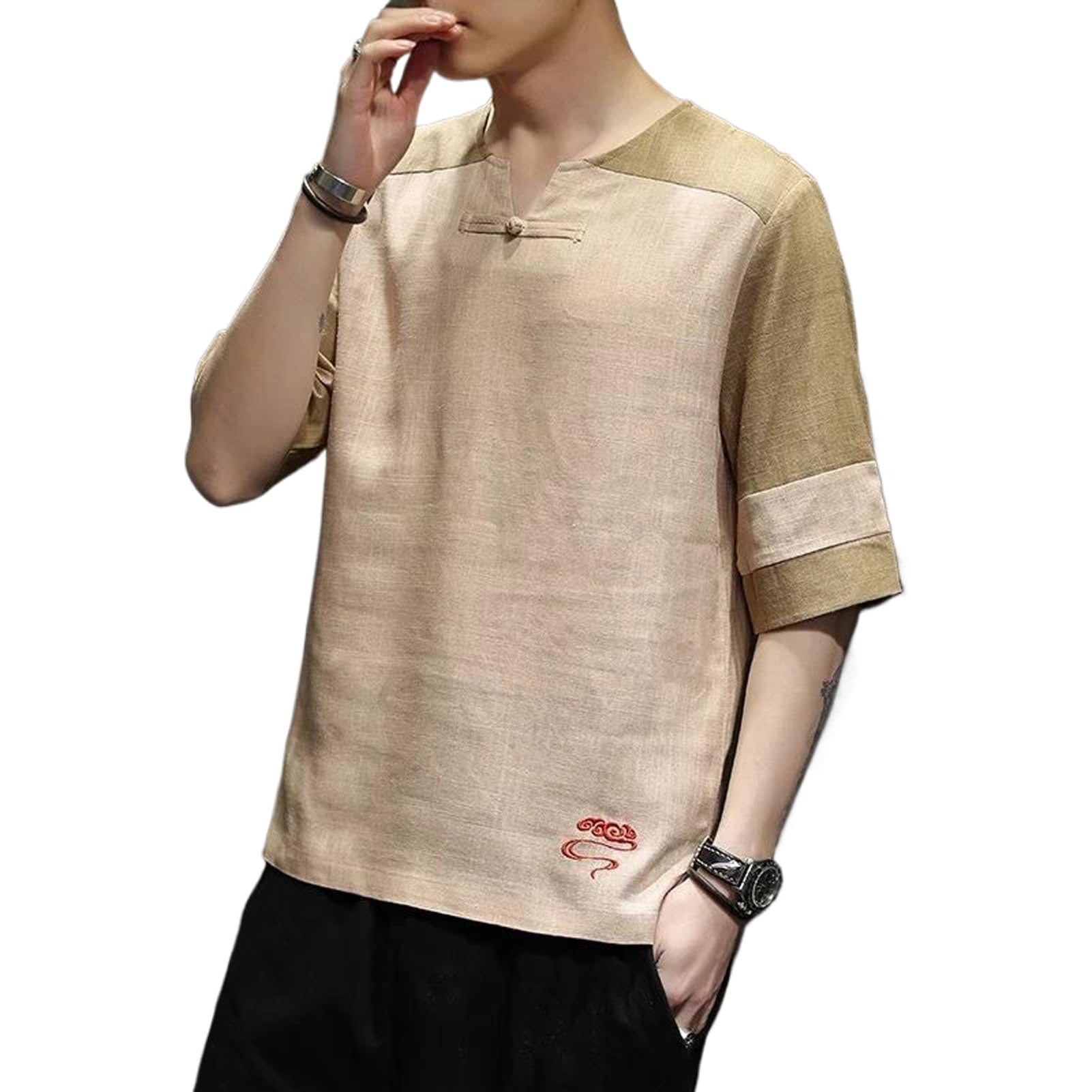 T-shirt style chinois en lin pour vos vacances d'été - 8