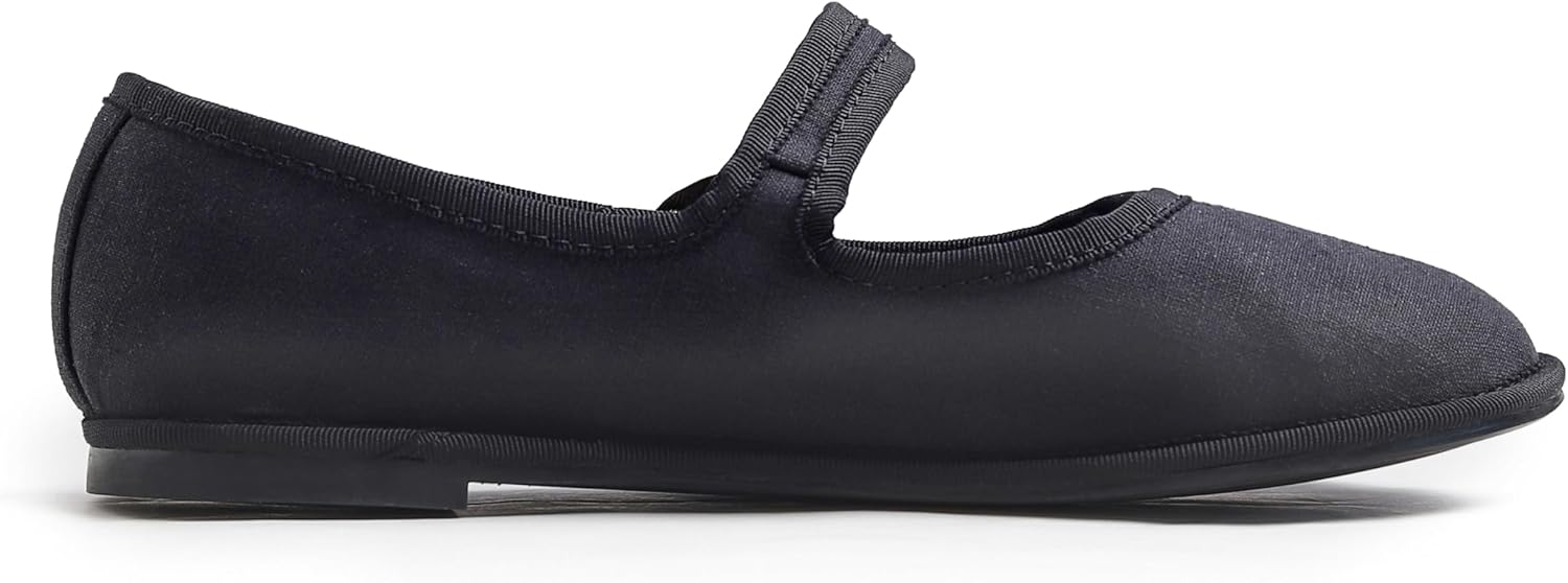 FEVERSOLE Women's Soft Breathable Mary Jane Memory Foam Cushioned Comfort Round Toe Metal Buckle Flats Walking Shoes - Image 4