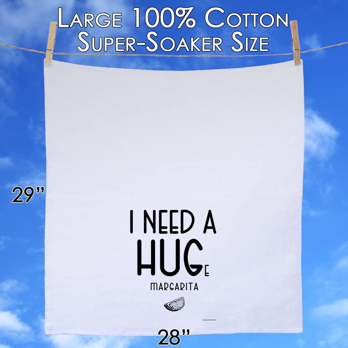 I Need A HUGe Margarita - Funny Kitchen Towels Decorative Dish Towels with Sayings, Funny Housewarming Kitchen Gifts - Multi-Use Cute Kitchen Towels - Funny Gifts for Women - Image 3