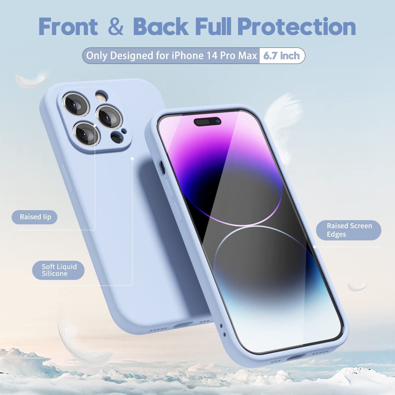 oakxco for iPhone 16 Pro Max Case Liquid Silicone, Soft Rubber Gel Elegant Aesthetic Basic Simple Cover, Cute Thin Slim TPU Matte Solid Color Plain Smooth Case for Women Girl, Light Pink — view 535