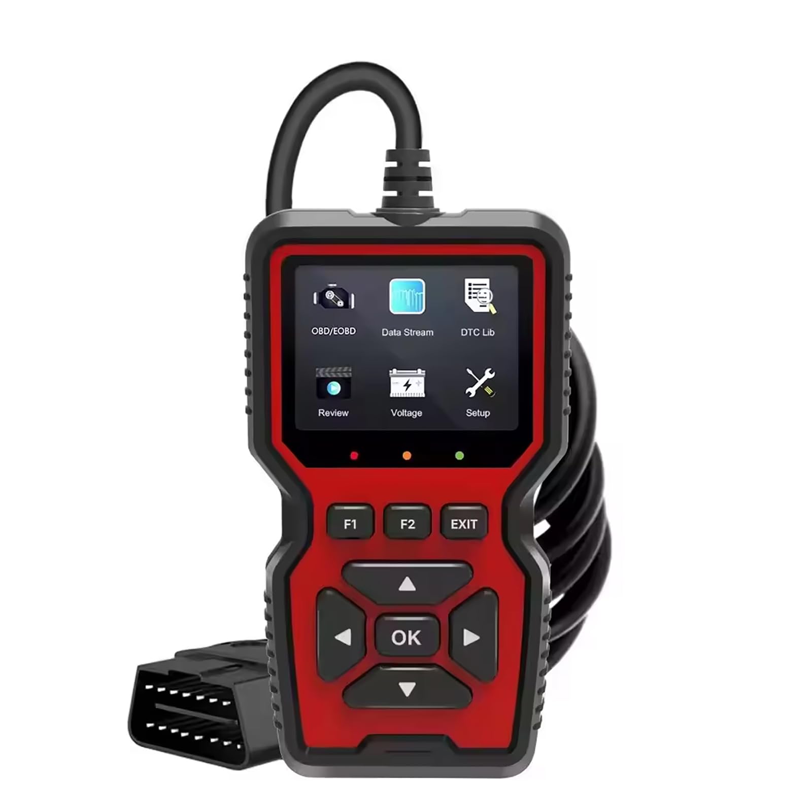 Rilevatore di Guasti Automobilistici, Scanner di Guasti al Motore con Dati in Tempo Reale, Ricerca di Codici di Guasto E Funzione di Cancellazione, per Tutte Le Auto con Protocollo OBD II.