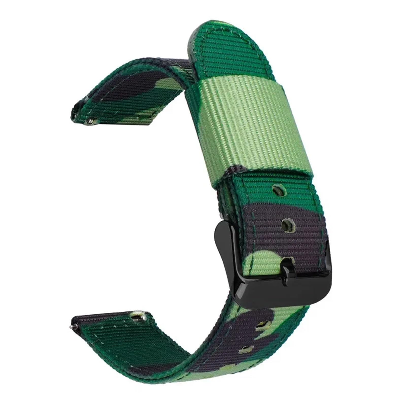 1 szt. Pasek w kamuflażu 18 mm 20 22 24 Uniwersalny pasek sportowy wodoodporny do inteligentnego zegarka(Green Camo02,22mm)