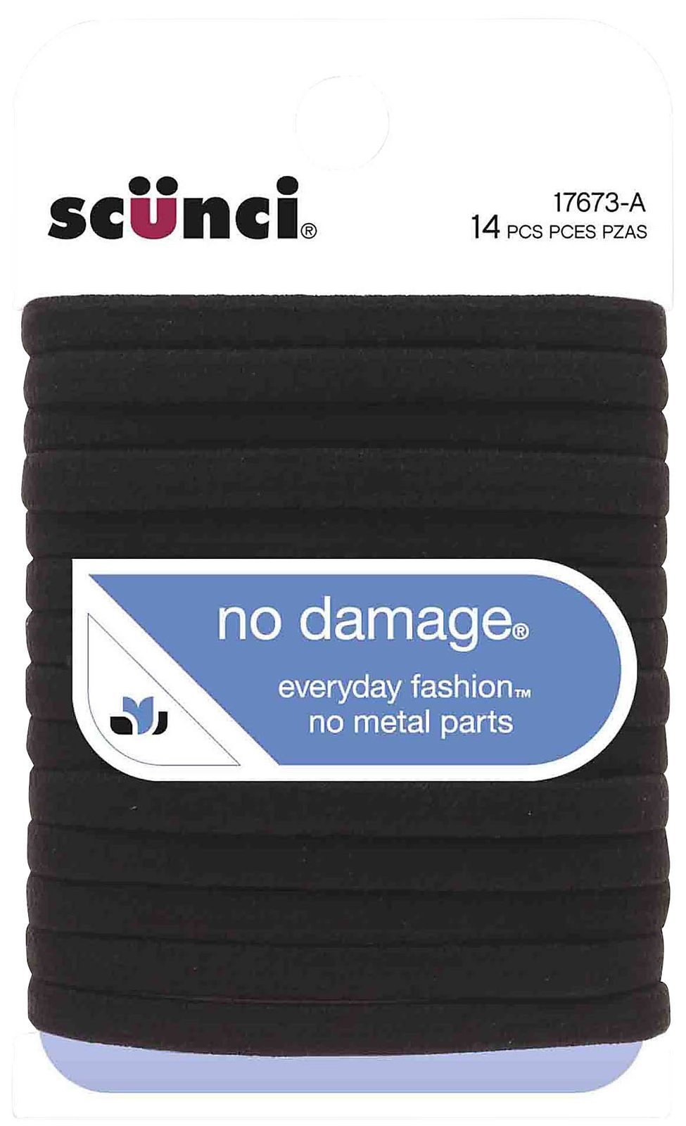 Amazon.com : No Damage Elastic Hair Bands, Black : Ponytail