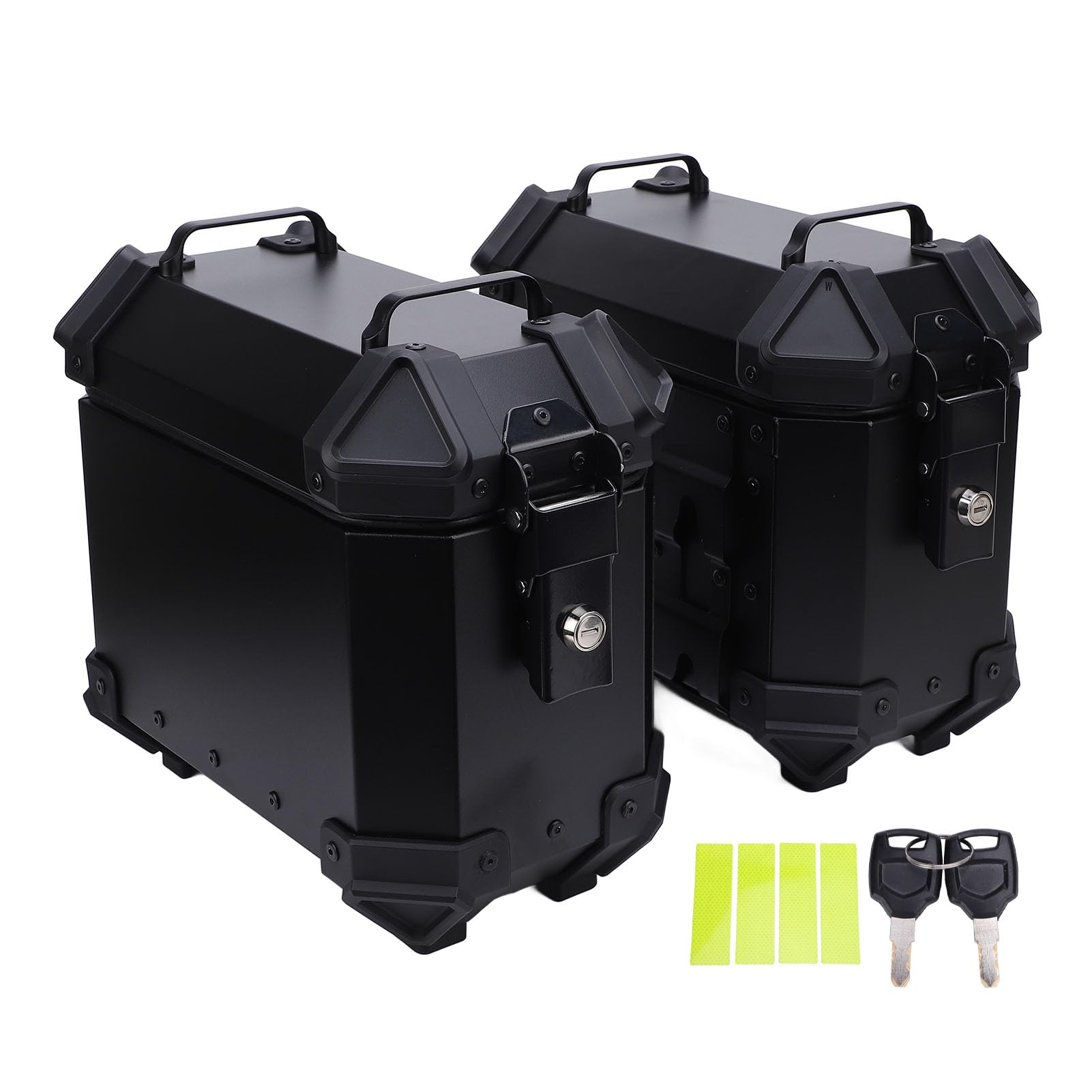 aqxreight 1 Paar Motorrad-Seitenkoffer 18 L Aluminiumlegierung Wasserabweisend