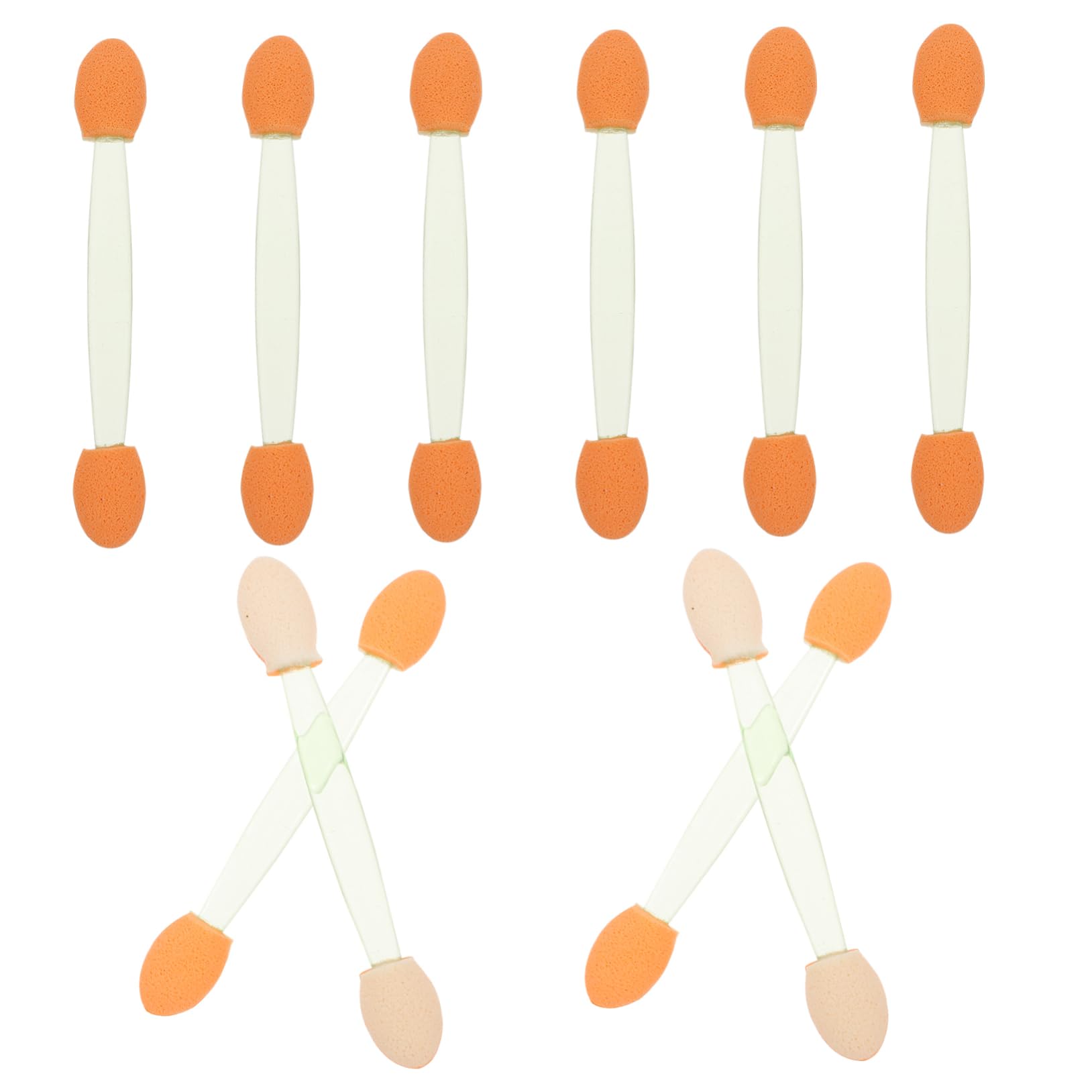 Healeved Sponge Stick 100pcs Disposable Latex Eyeshadow Brush Eyeshadow Makeup Tool Double-ended Brush for Parties Daily Use