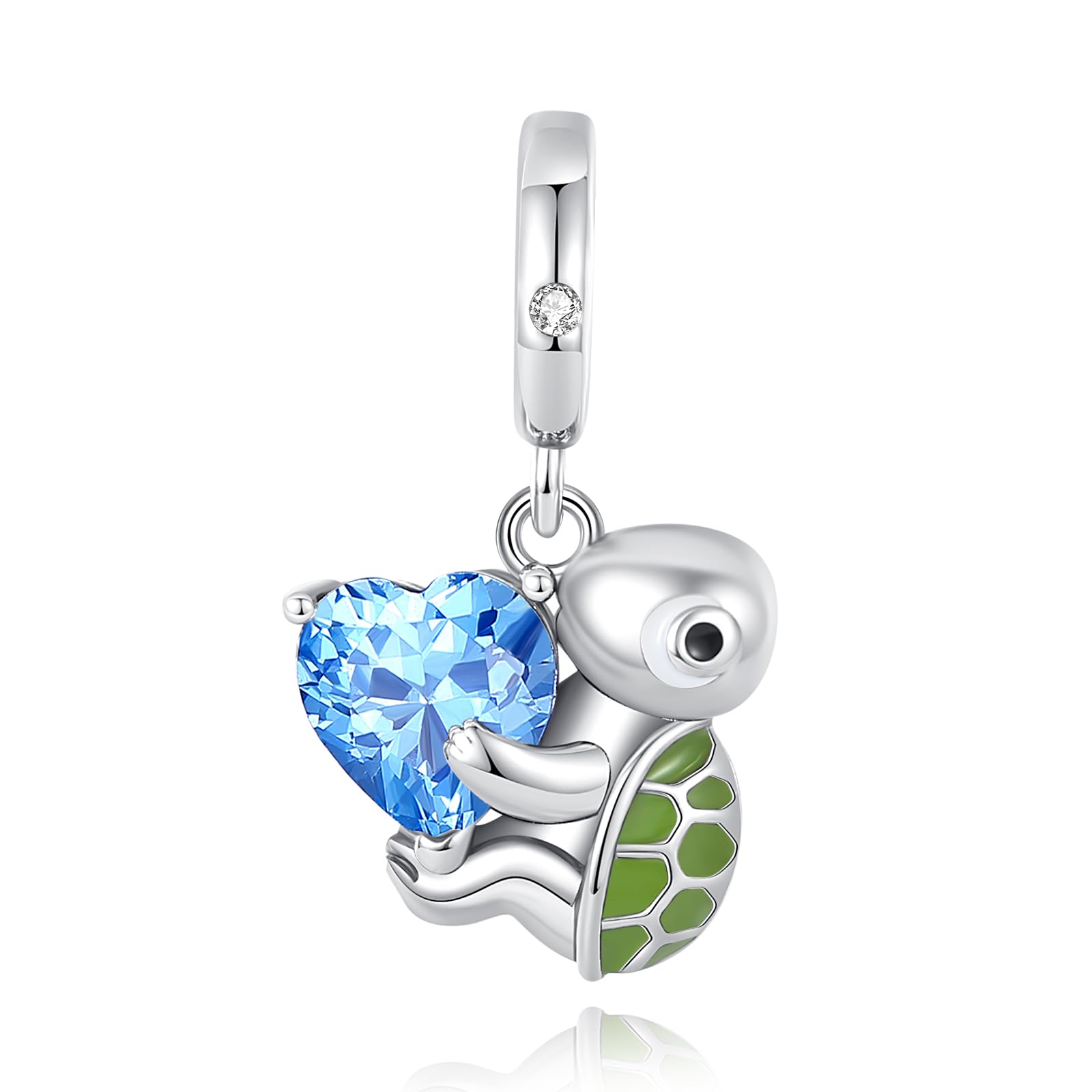 Amuefer 925 Silber Charms Armband Halskette Anhänger Perlen Charms Schmetterlinge, Liebe, Geschenke für Mutter Geburtstagsgeschenke Schildkröten, Reise Perlen Geschenk