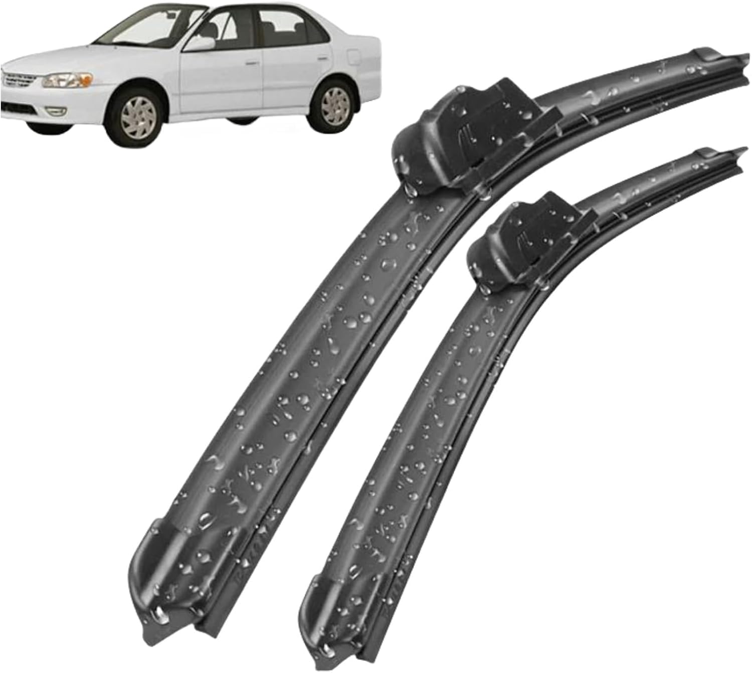 RESKIU Car Front Windshield Wiper Blade Set Replacement for Toyota Corolla E110 1997-2000, All Season Windscreen Wipers Quiet Easy Installation