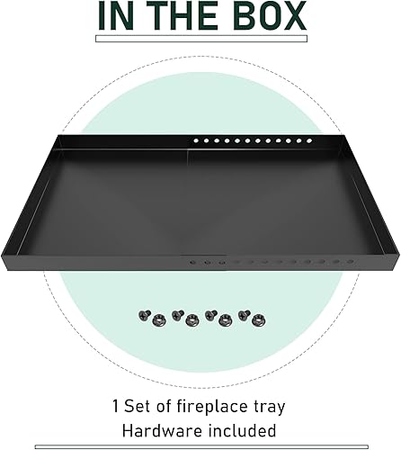 Miniatura 8 de Flehomo Bandeja de chimenea ajustable, 13 pulgadas de adelante a atrás con longitud ajustable, soporte de acero galvanizado con recubrimiento en