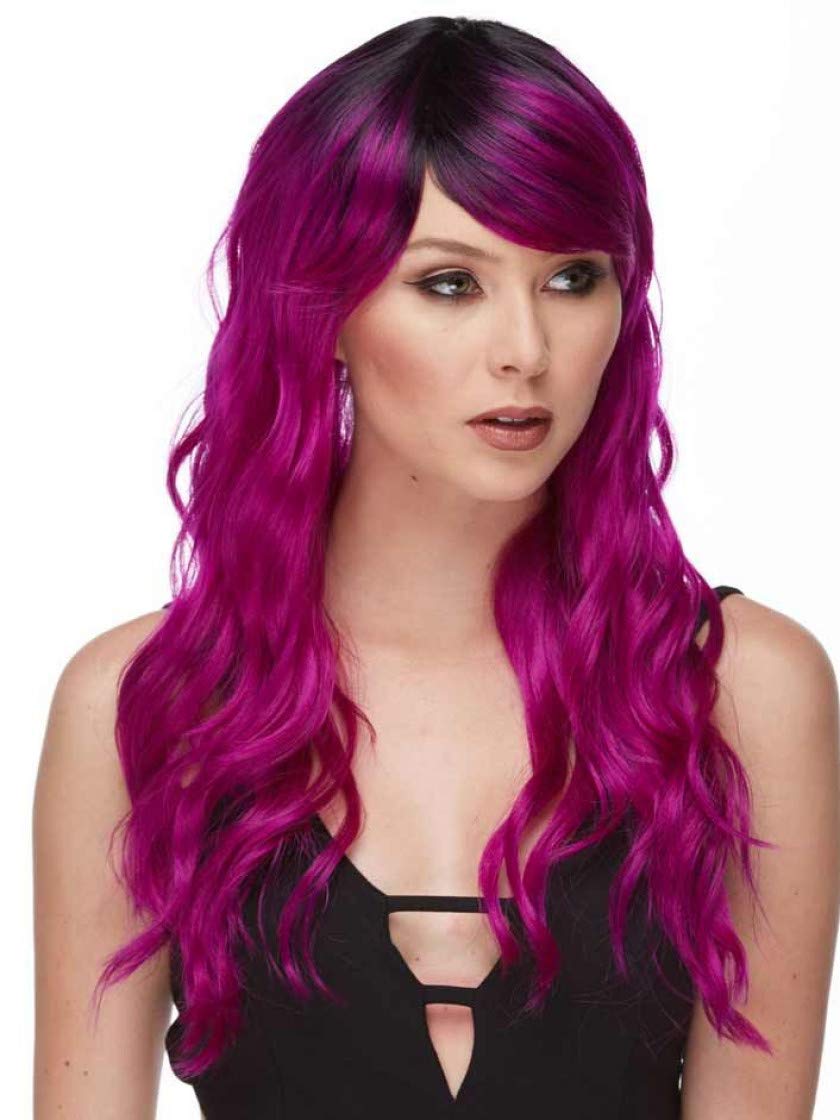 Urban Blush Wig Color Honey Sable - Sepia Wigs Blonde Long Layered Beach Waves 2 Tone Heat Friendly Synthetic Everyday Costume Fantasy Wavy Bundle MaxWigs Hairloss Booklet