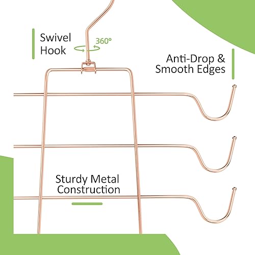 Miniatura 5 de OMHOMETY Perchas para camisetas sin mangas, paquete de 2 organizadores de brasieres para armario, organizadores colgantes de armario y