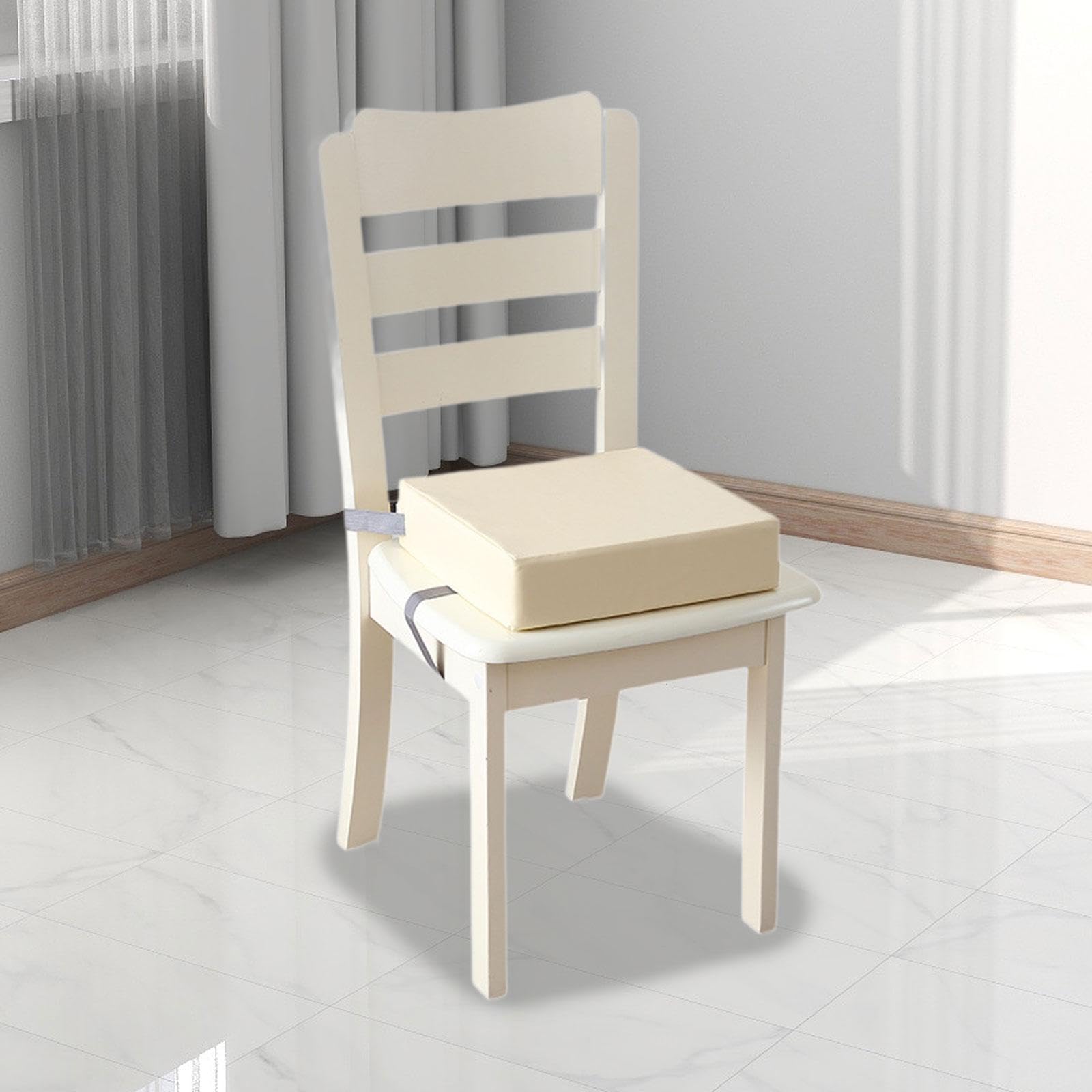 Asiento Elevador, Cojín, Fácil de Limpiar, Antideslizante, Grueso, Asiento Elevador para Silla Infantil O Mesa, Blanco, Individual