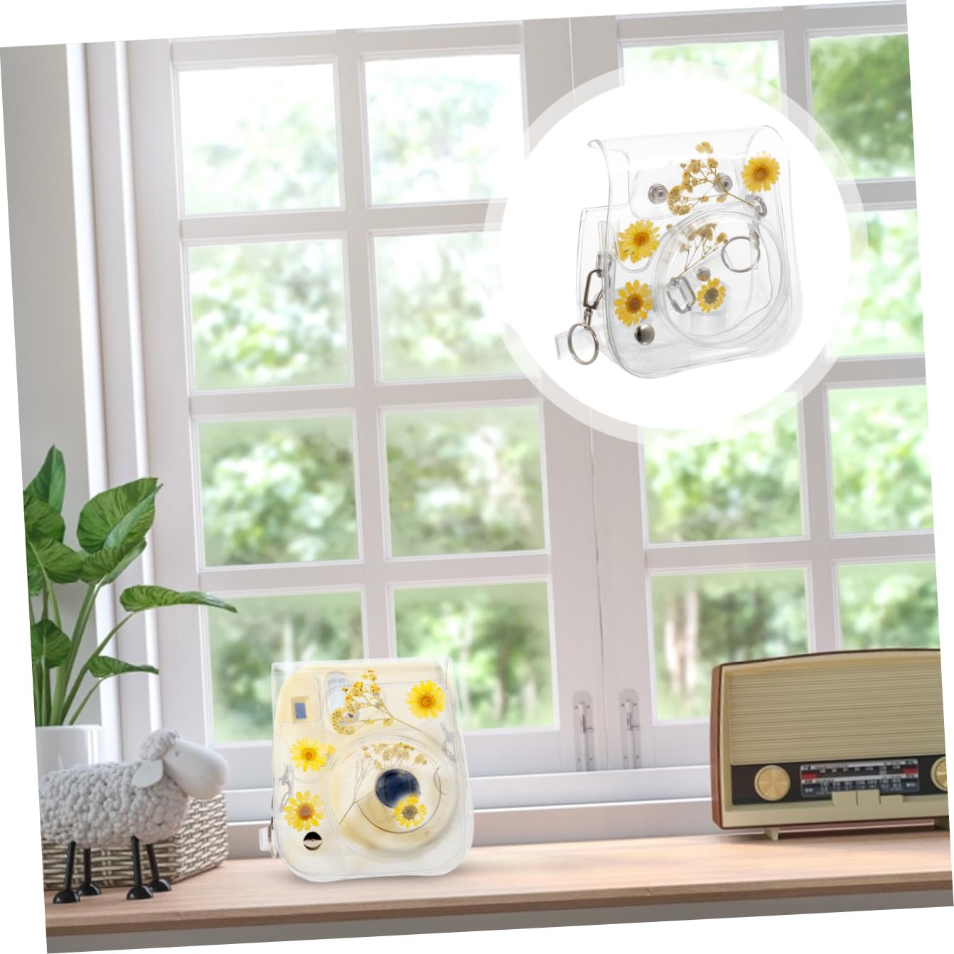 jojofuny 1pezzi Custodia Pvc Per Fotocamera Istantanea Design Compatibile Shopping e Attività All