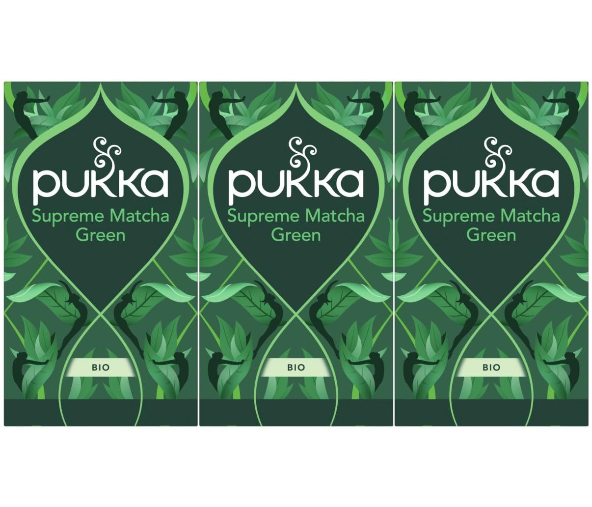 Pukka Supreme Matcha Green Organic Herbal Green Tea with Oothu Sencha Suio Gang 20 Count Pack of 3