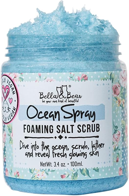 Bella & Bear Ocean Spray Body Scrub - Travel Size - Vegan 3.4oz (3.4 oz) (3.4 oz)