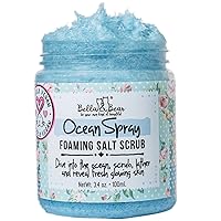 Vista 3 de Bella & Bear Ocean Spray - Exfoliante de sal espumosa, tamaño completo y tamaño de viaje