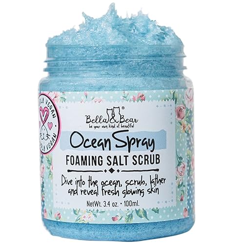 Bella & Bear Ocean Spray - Exfoliante corporal tamaño viaje (1 oz)