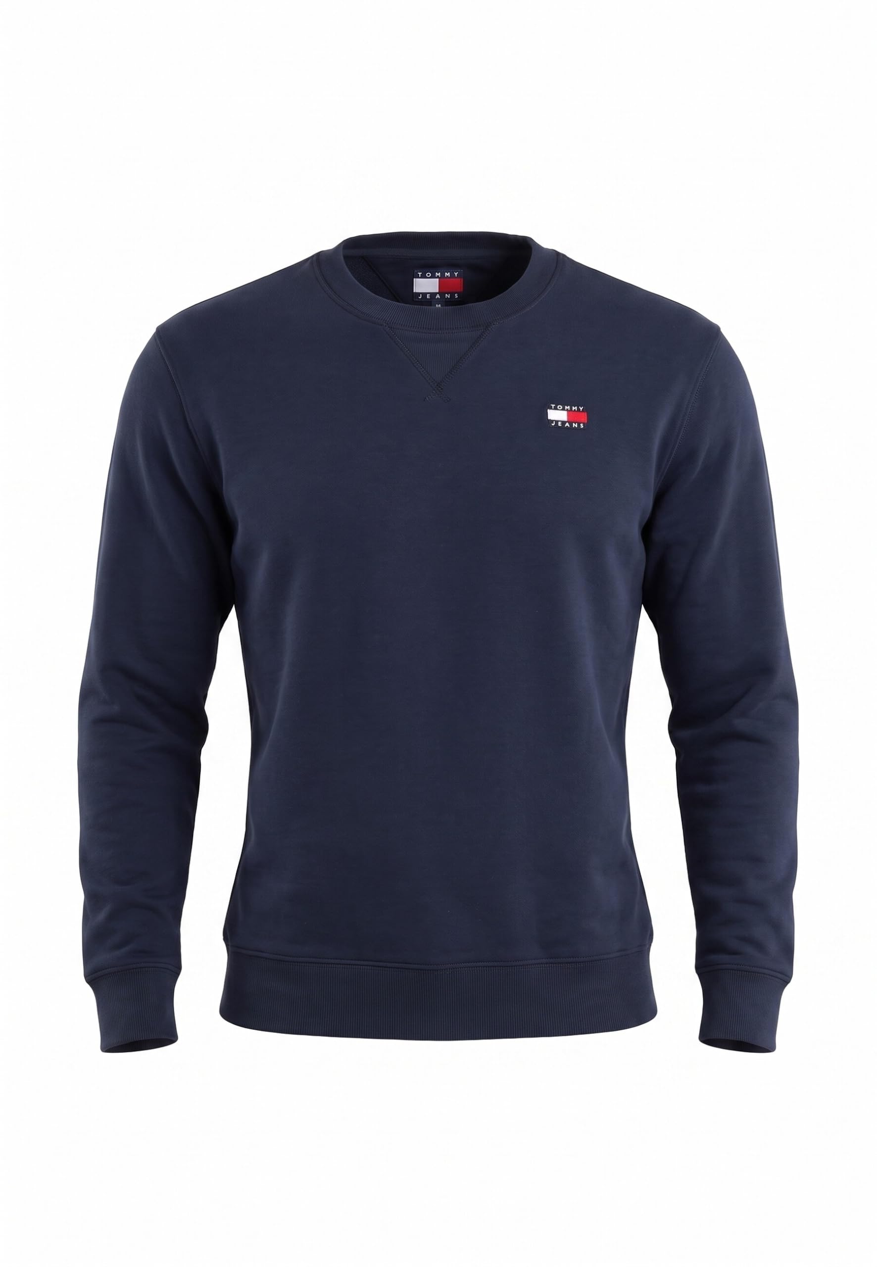 Tommy Jeans Regular Badge Crew Sweater, Dark Blue, Size S, Men