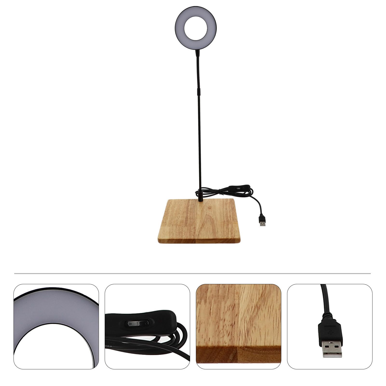 Lámpara LED para Acuario Marino y Plantas Acuáticas Base de Madera y Aleación de Aluminio, Fácil de Instalar y Mover para Decoración en Casa