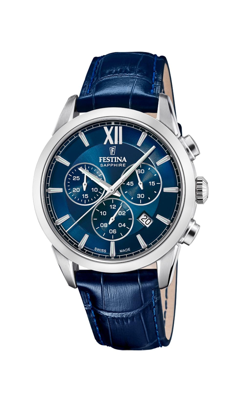 Festina F20041/2 Swiss Made Quartz Chronograph (41mm) Blue Watch