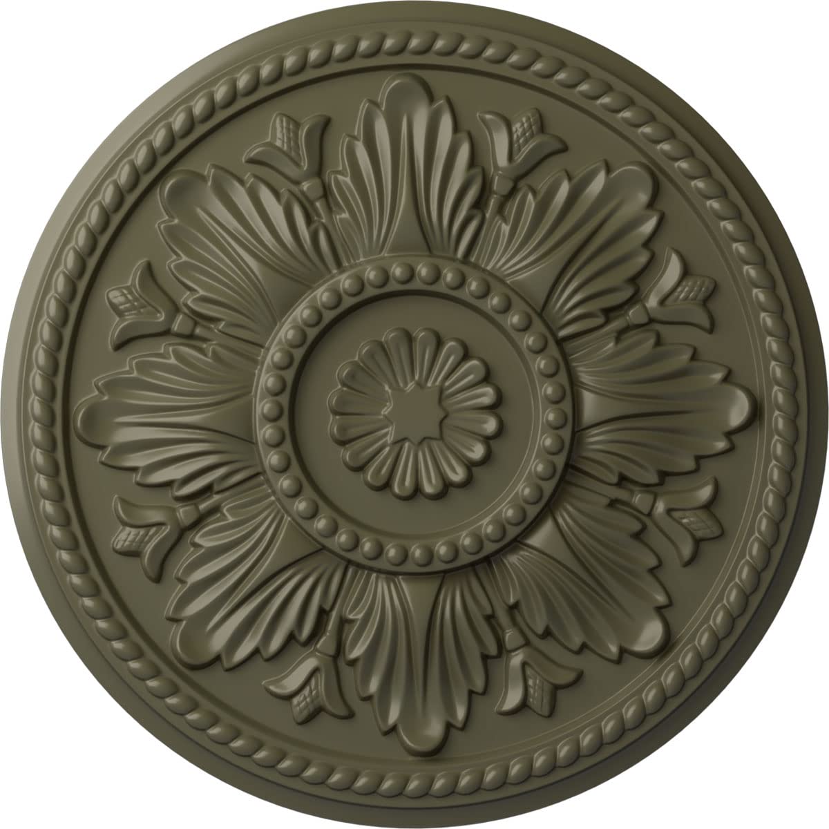 Ekena Millwork CM18EDPTF Edinburgh Ceiling Medallion, Painted Turtle