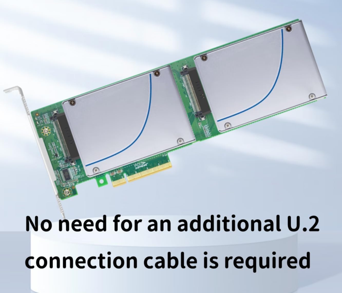 Dual U.2 (SFF-8639) to PCIe 4.0 x8 Adapter Card - Compatible with Servers/NAS/Desktop Storage Systems