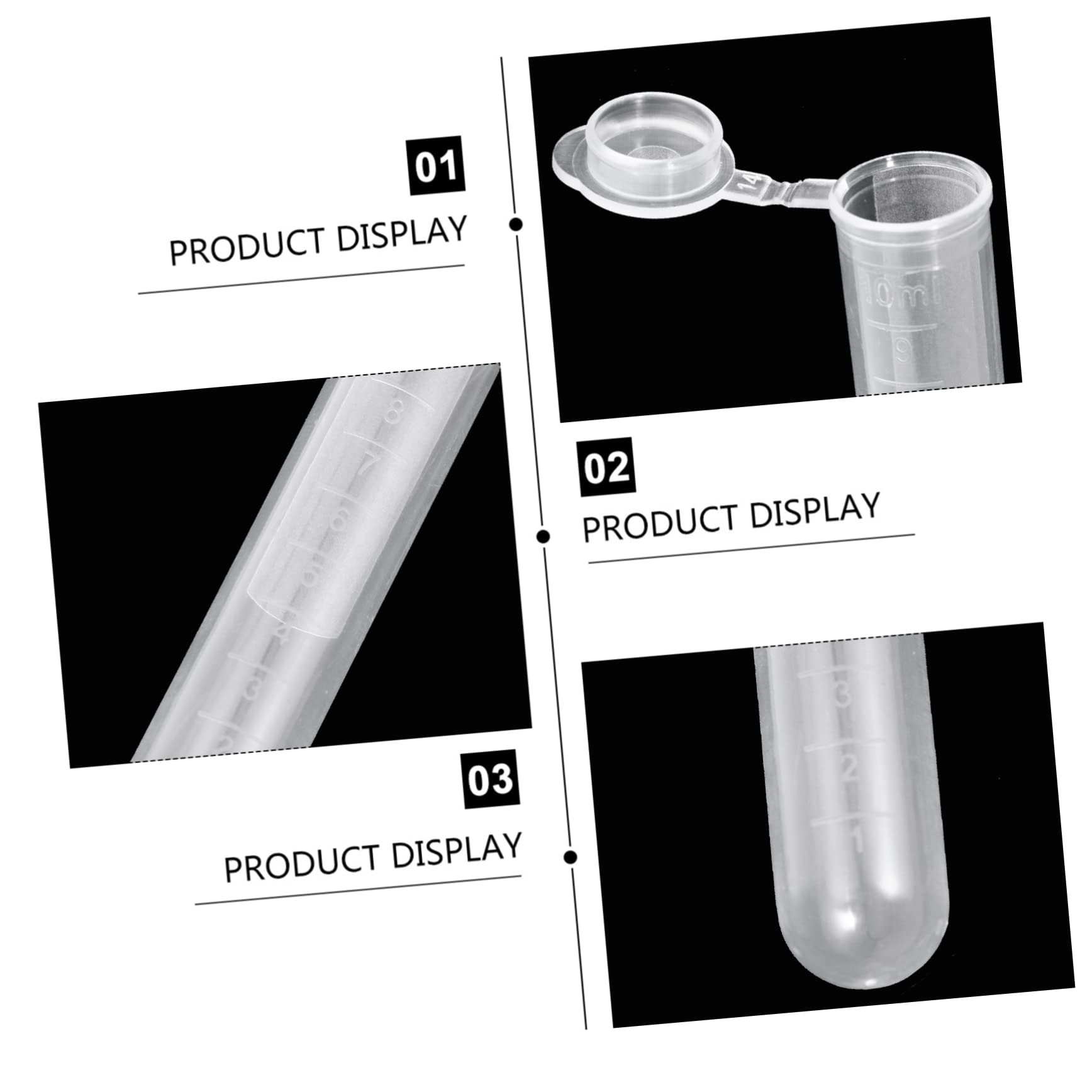 Provette da Centrifuga 10ml Scala, Plastica, 200 Pezzi