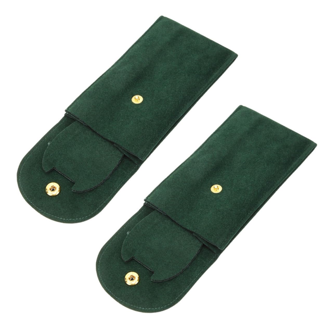 IMIKEYA 4 Sätze Aufbewahrungstasche Ansehen Bausatz Taschenuhr Gadget Schutz Wasserdicht Handgelenktaschen Uhrentasche Uhren-geschenketui Organizer Für Reiseuhren Flanell Green 2 Stück * 4