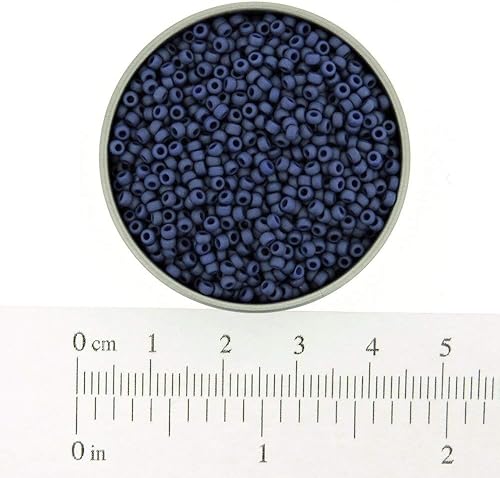 Miniatura 2 de Cobalt Matte Miyuki - Cuentas de cristal redondas japonesas de rocailles 110 de aproximadamente 0.91 onzas (0.85 oz), tubo de 5 pulgadas