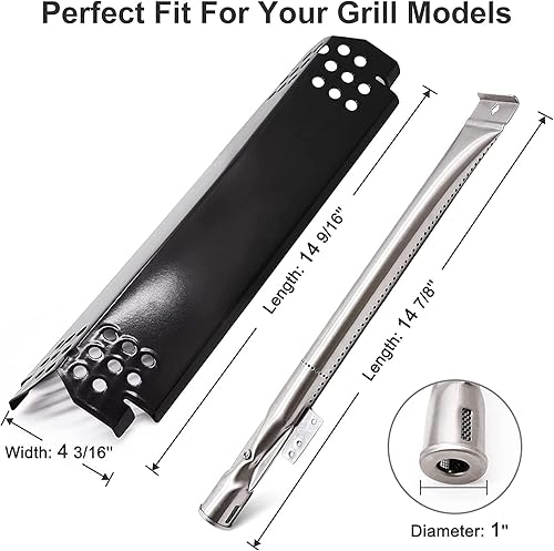 Vista 2 de Criditpid Grill Replacement Parts for Nexgrill 720-0925S, 720-0864, 720-0864M Models. Grill Heat Plates, Burner Tubes and Grill Ignitors for BBQ PRO