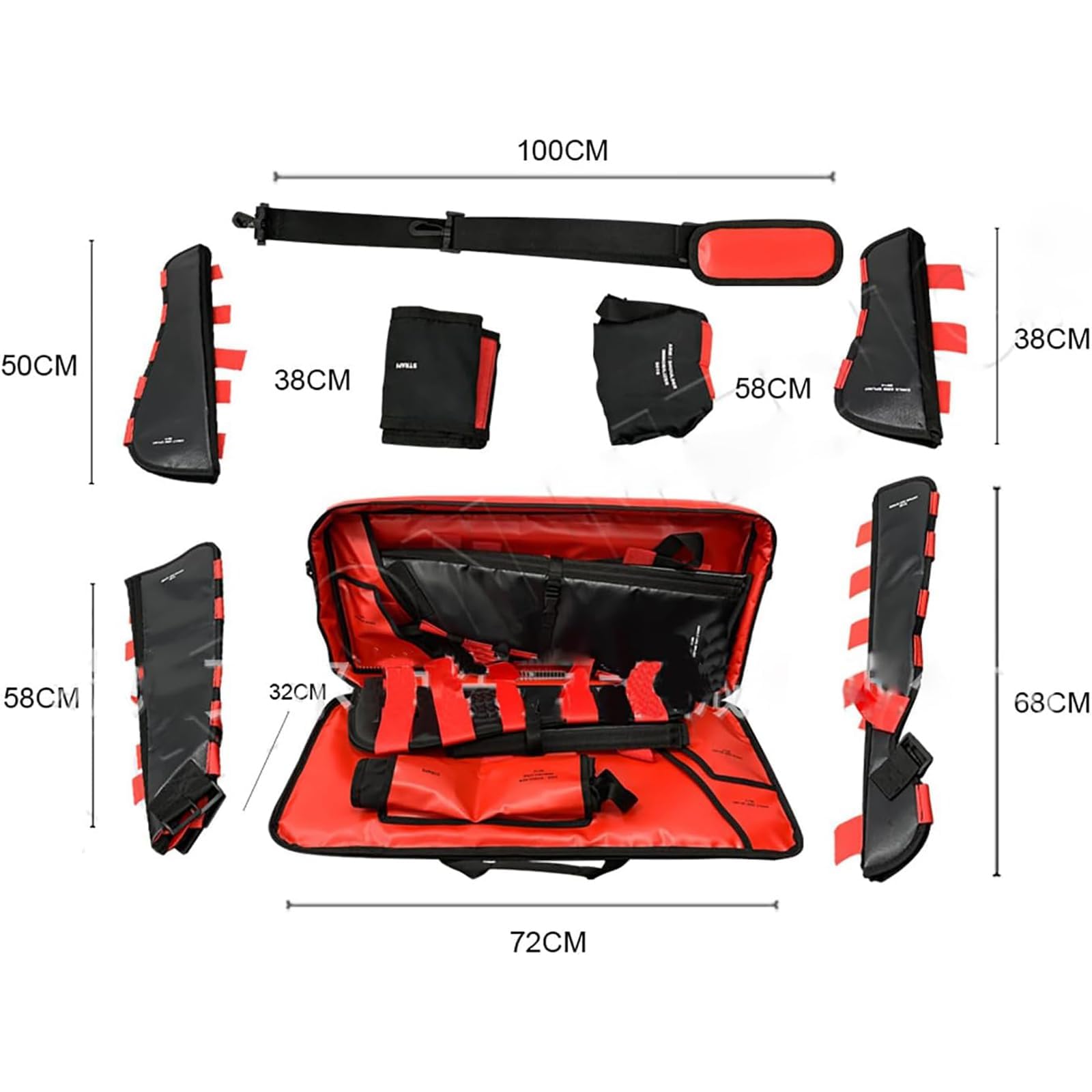 Set di stecche mediche di emergenza, immobilizzatore completo per il trattamento delle fratture di emergenza, kit di stecche mediche per fratture EMT Paramedic, per primi soccorritori, EMT, paramedici