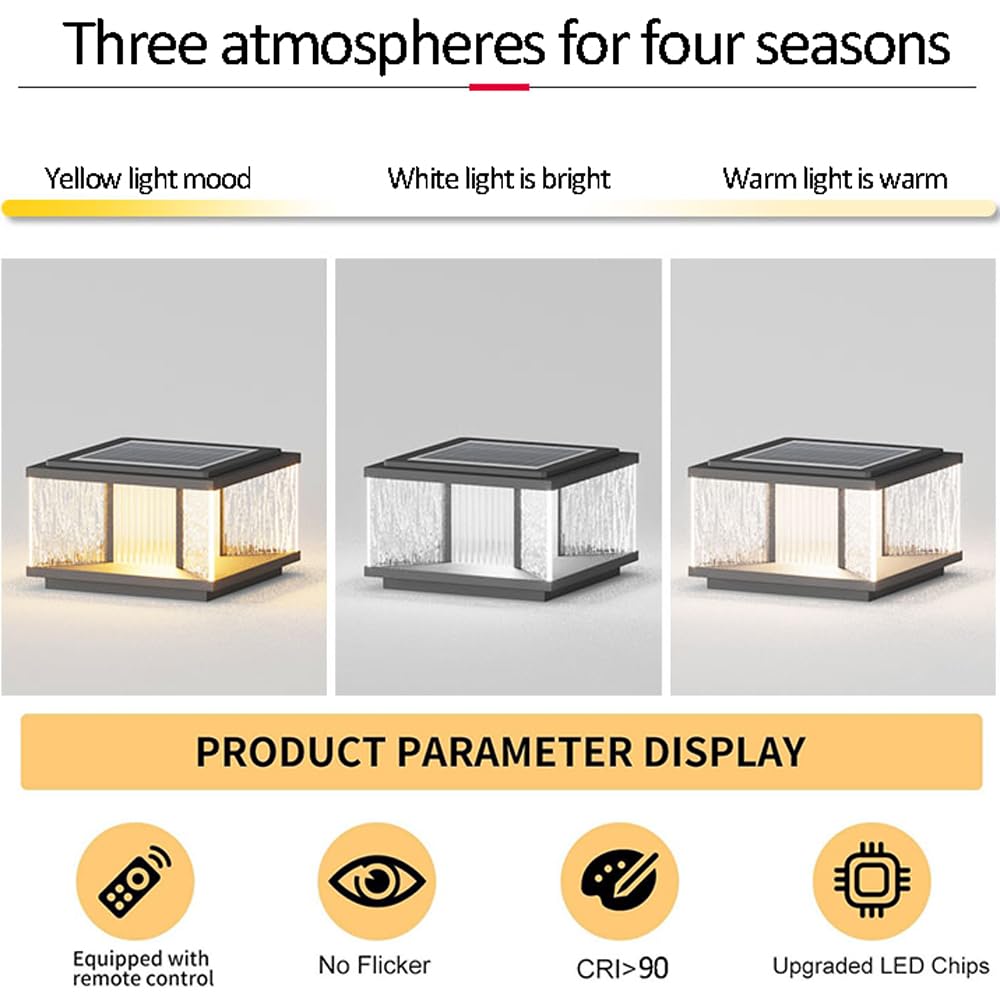 Globe Outdoor Waterproof Fence Wall Pillar Lamps Exterior Rainproof Glass Ball Porch Column Post Lights Aluminum Landscape Courtyard Street Deck Bollard Light Pedestal (30x19.5cm)