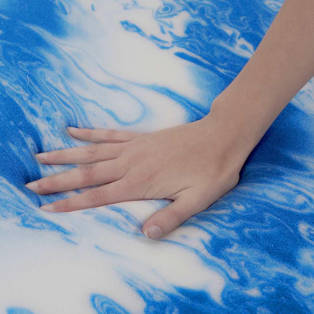 Coprimaterasso 90x200 cm Schiuma di Gel 7 cm Extra Morbido con Cerniera