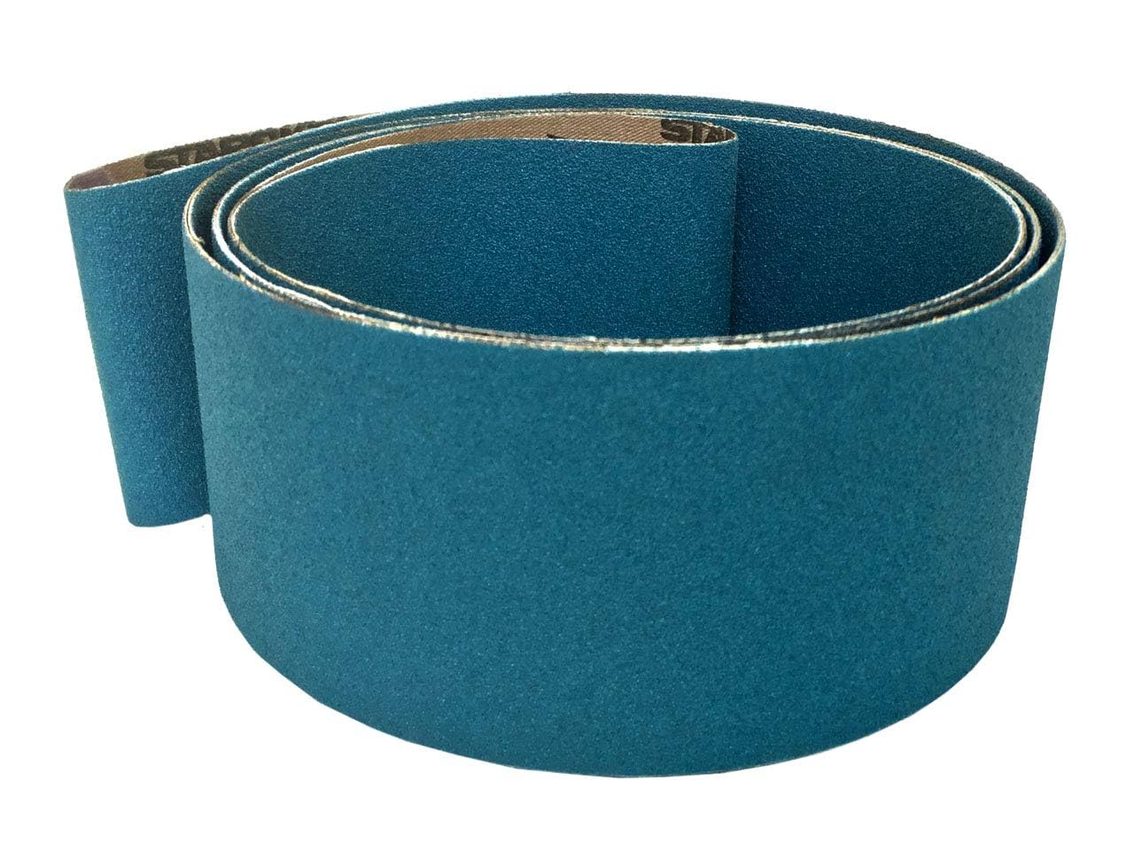 Starcke Premium 2-1/2 x 60 Zirconia Sanding Belts | For Wood, Metal & Composites (24 Grit, 4 Pack)