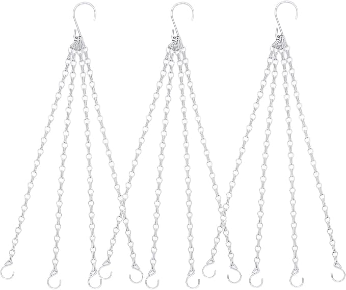 Heybe Silver Hanging Basket Chain,4 Point 20 Inch Hanging