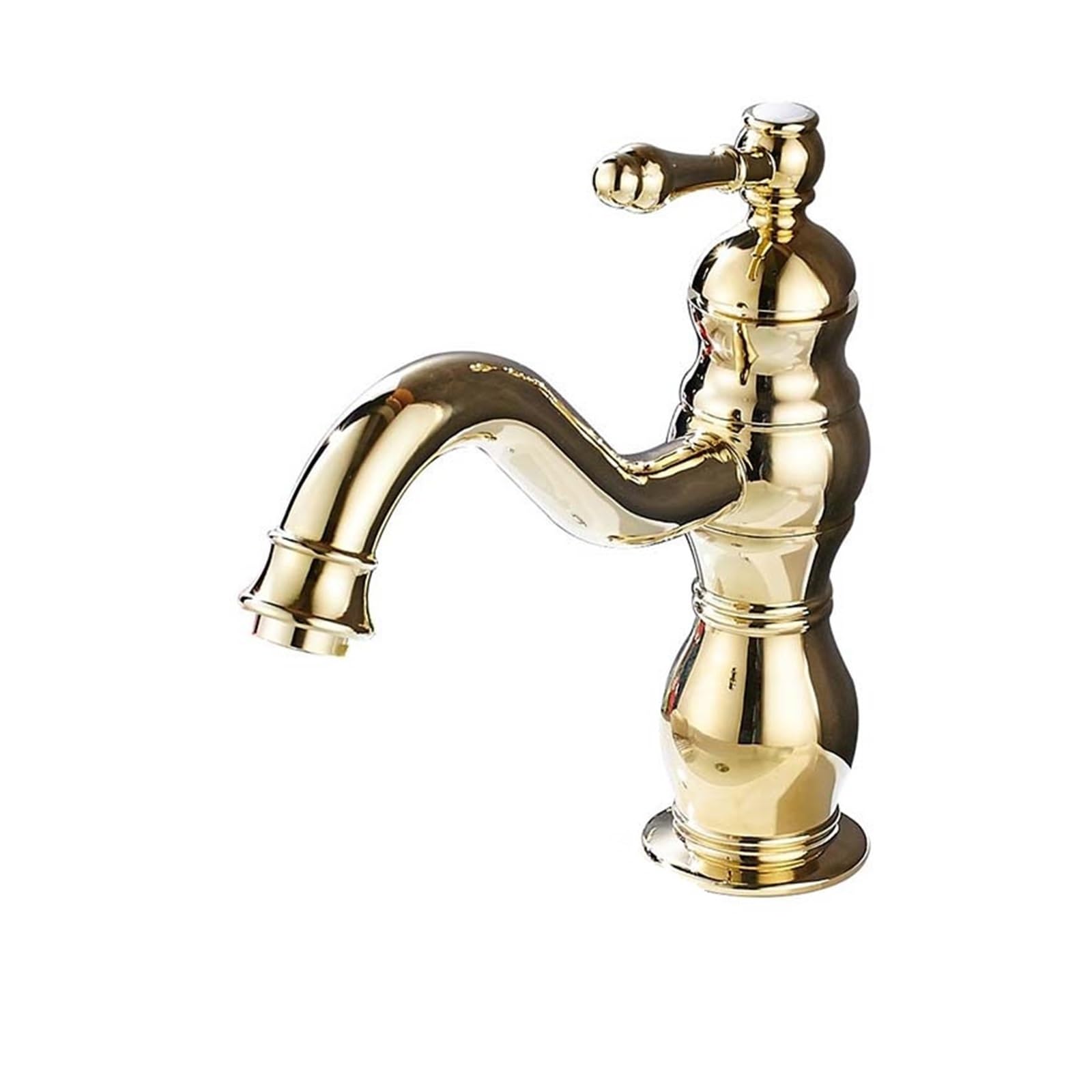 Robinet de salle de bain noir et gold pour vasque moderne