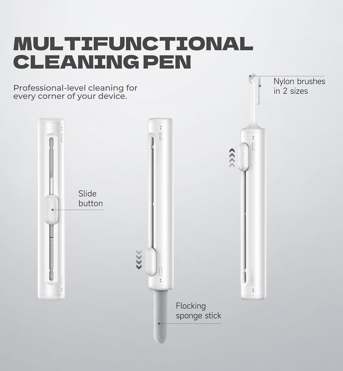 Dexnor for Beats Powerbeats Pro 2 Case with Drop-Proof Lock, Shockproof Rugged Bumper Cases Protective Cover with Carabiner & Keyring & Cleaner Kit for Powerbeats Pro 2 (2025) Black - Image 6