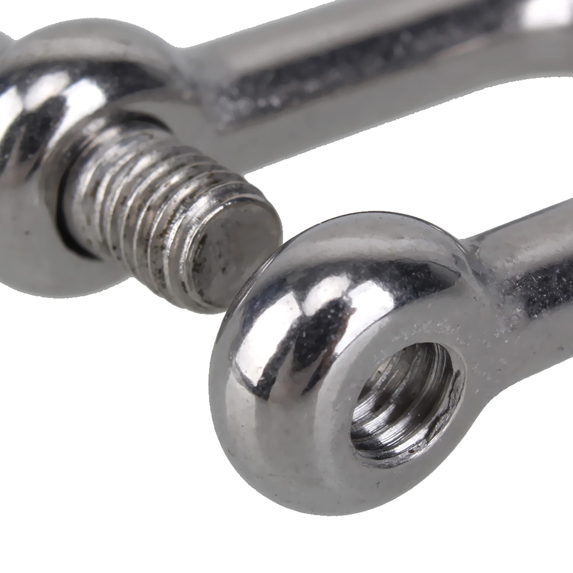 BQLZR BQLZR Silver Chain D Rigging Shackle for Boat 1/4" 304 Stainless Steel Dee Type Pack of 2 3
