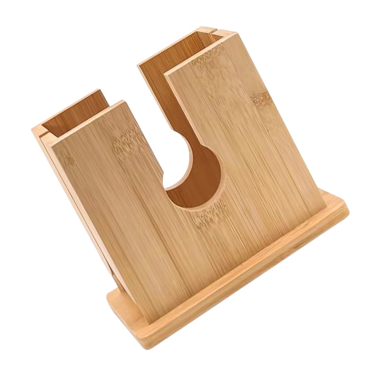 Cabilock Manual Bagel Slicer Holder Wooden Donut Slicer Handheld Donut Cutting Tool Bread Slicing Machine