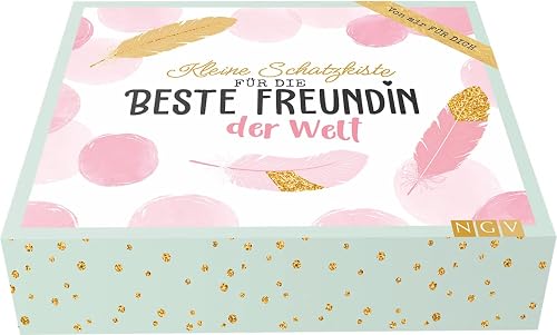 Kleine Schatzkiste für die beste Freundin der Welt. Verschenkbox für beste Freundinnen: Schmuckbox mit Freundschaftsbuch &amp; 25 Bucket-List-Karten