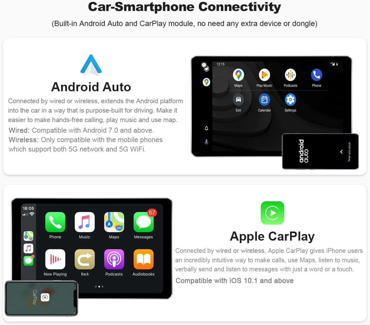 joying android car stereo 8 inch double din android 10 car radio 6gb128gb octa core auto head unit with 1280 x 800 full touch screen support android