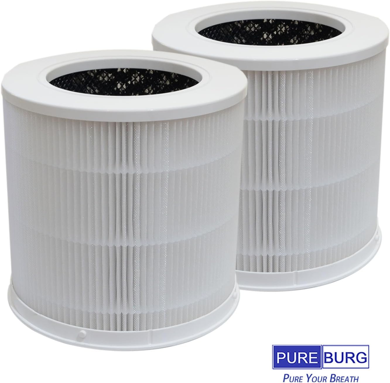PUREBURG Replacement Filter Compatible with Xiaomi 4 Compact Smart Air Purifier, 2-Pack H13 HEPA 3-Stage Filtration Activated Carbon 2-in-1 - Image 6