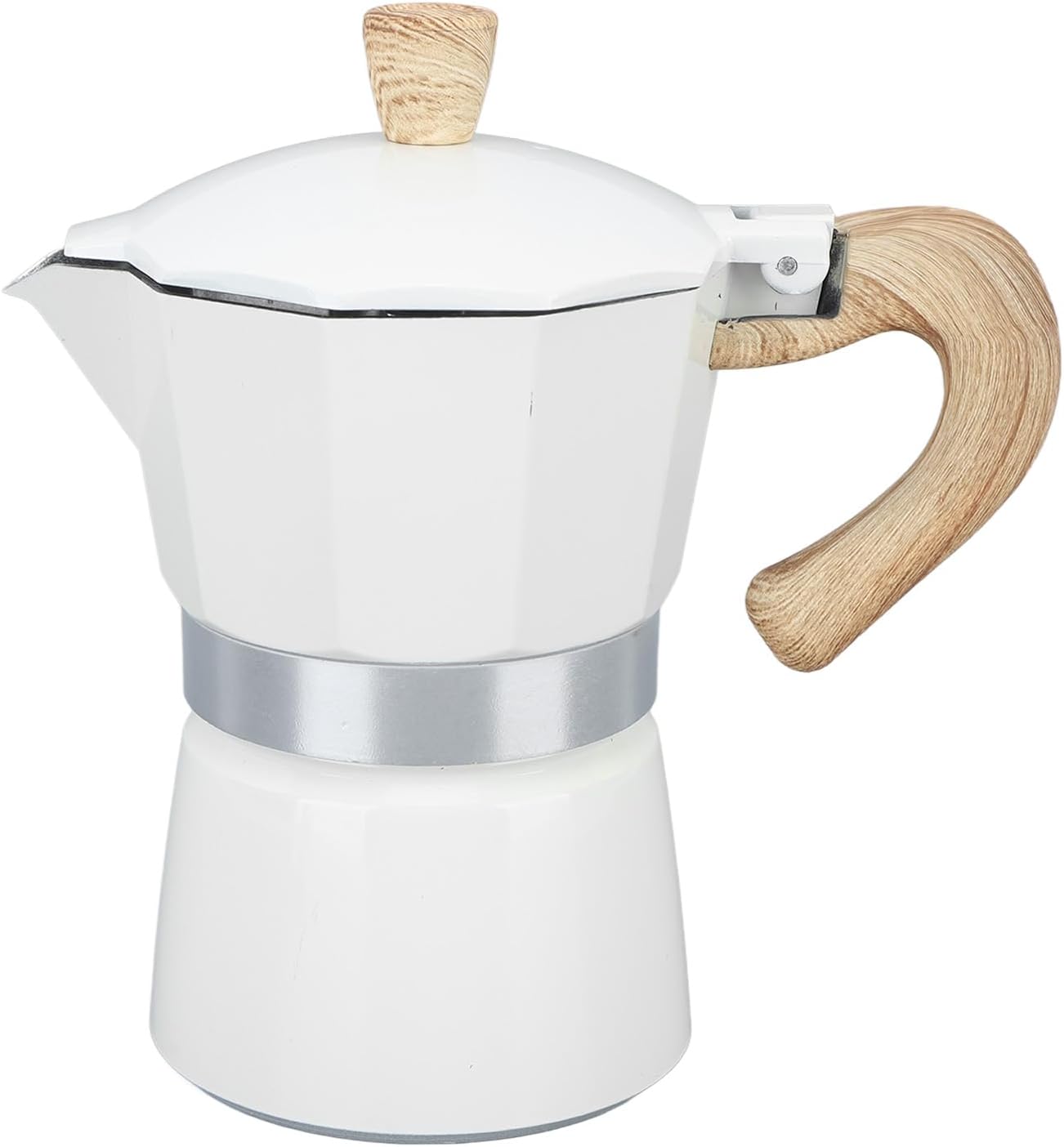 Espressos Cup Moka Pot, Stovetop Espressos Maker Stovetop Coffee Maker Capable for Home Office Use Easy to Operate (150ML)