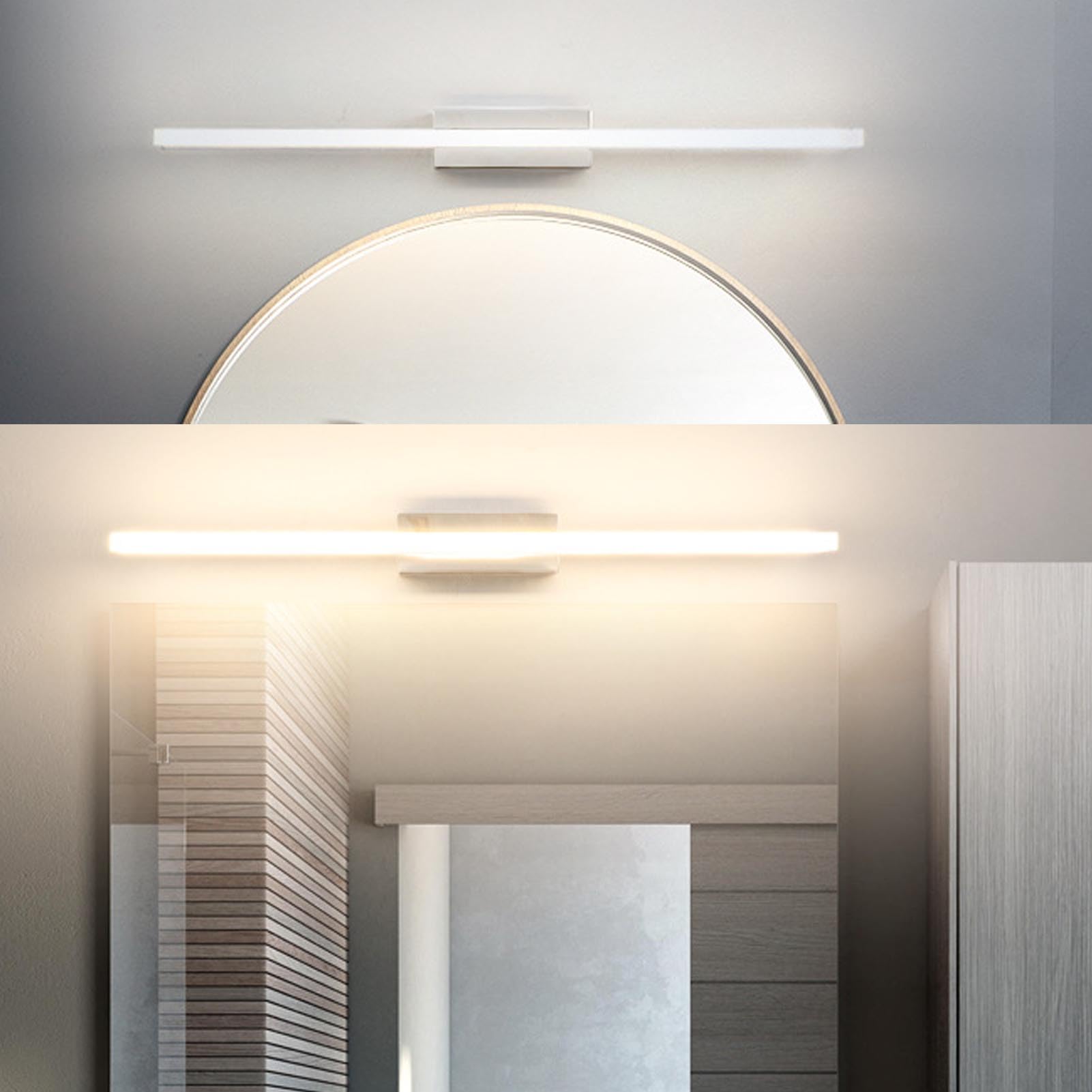 Lampada da Toeletta Moderna, Lampada da Bagno Dimmerabile Resistente All'acqua SUS Sopra lo Specchio, Lampada da Bagno a LED Antiappannamento con 3 Temperature di Colore