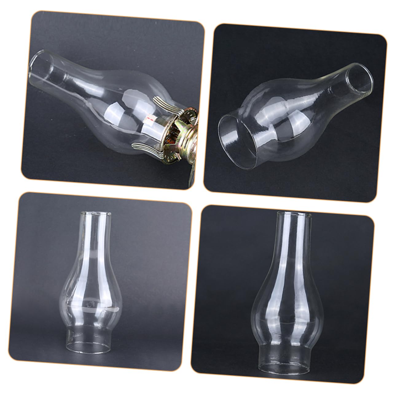 Abat-Jour En Verre Pour Lampe À Pétrole Lampe Bleue Abat-Jour Clair Au Kérosène Cheminée En