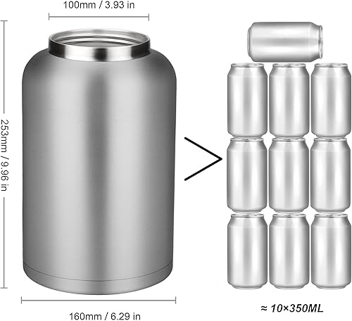 Miniatura 7 de Zenbo La jarra de 128 onzas con popote mantiene el frío hasta 36 horas botella de agua grande de doble pared aislada al vacío a prueba de sudor a
