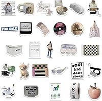 Vista 5 de Calcomanías estéticas impermeables para laptop, 57 piezas para botella de agua, laptop, computadora, patineta, parachoques, calcomanías estéticas